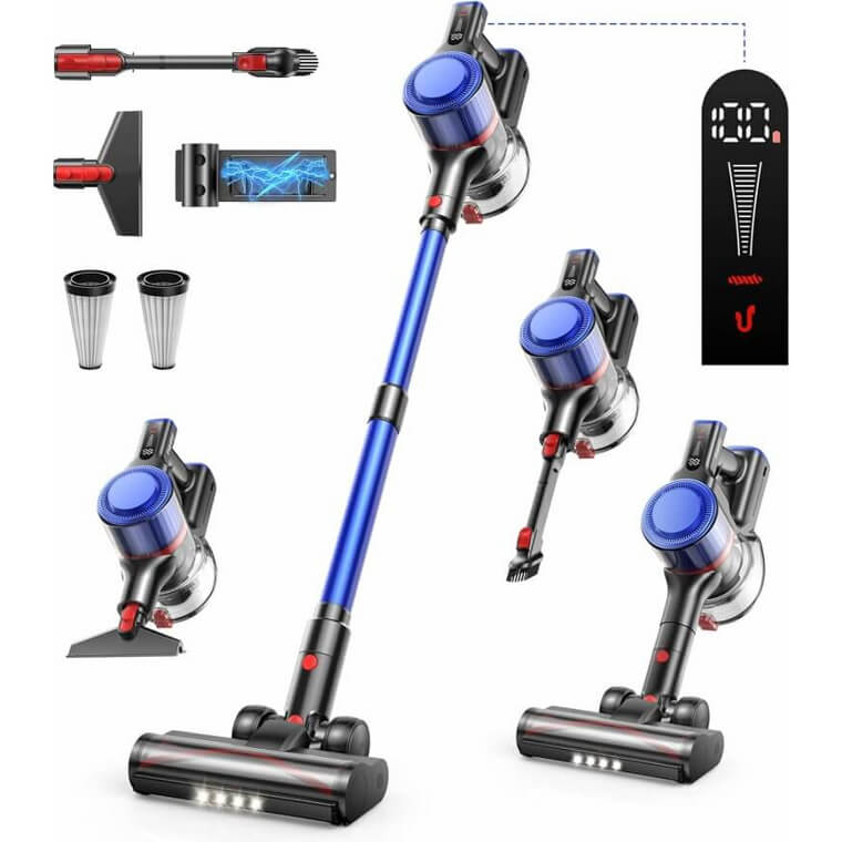 Cordless Vacuum Cleaner - Powerful, Long-Lasting, Self-Standing Cleaning Solution 