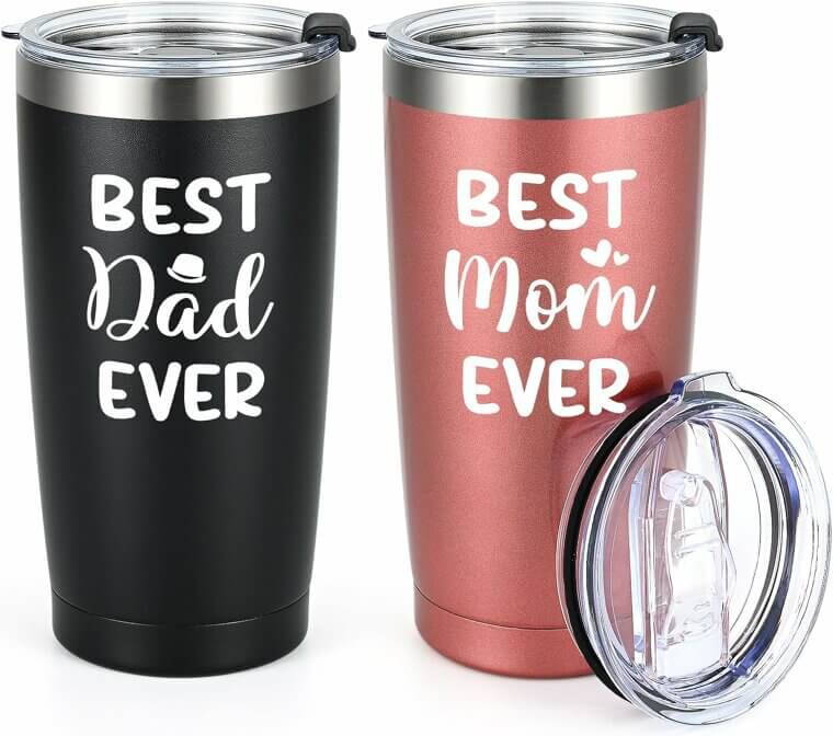 Best Mom and Dad Tumbler Set - Perfect Gift for Parents!