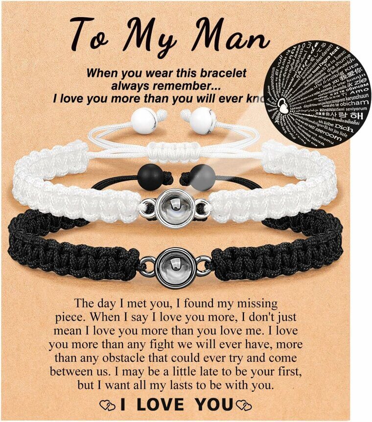 100 Languages Love Bracelets - Perfect Gift for Couples