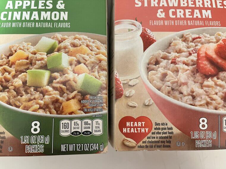 Flavored Instant Oatmeal