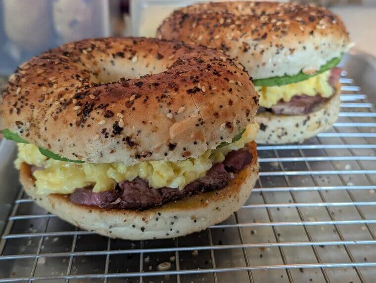Chewy Breakfast Bagels