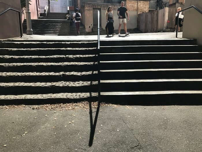 Stairs Built in 1829 vs. 2005