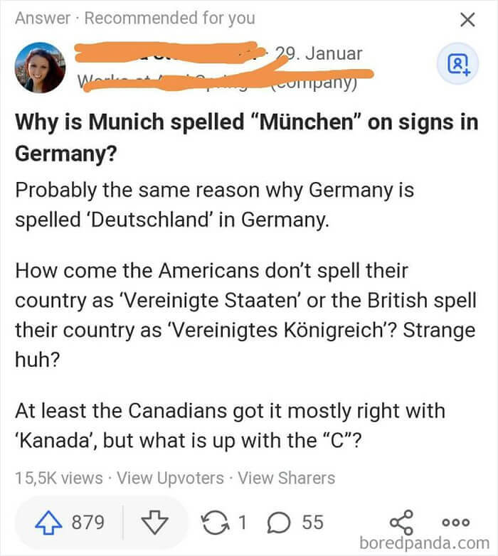 München, you know, the one in Deutschland.