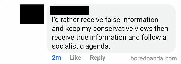 Conservative views.