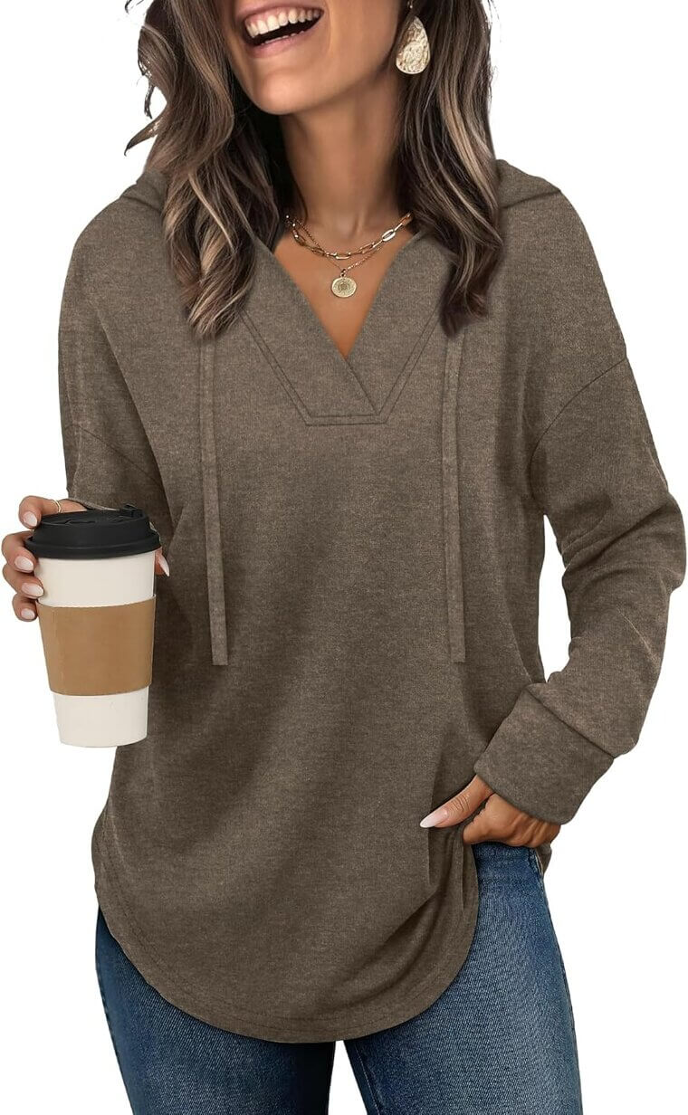 Sampeel Trendy Hoodies - Stylish V Neck Fall Fashion 2025 - Enjoy 30% Off!