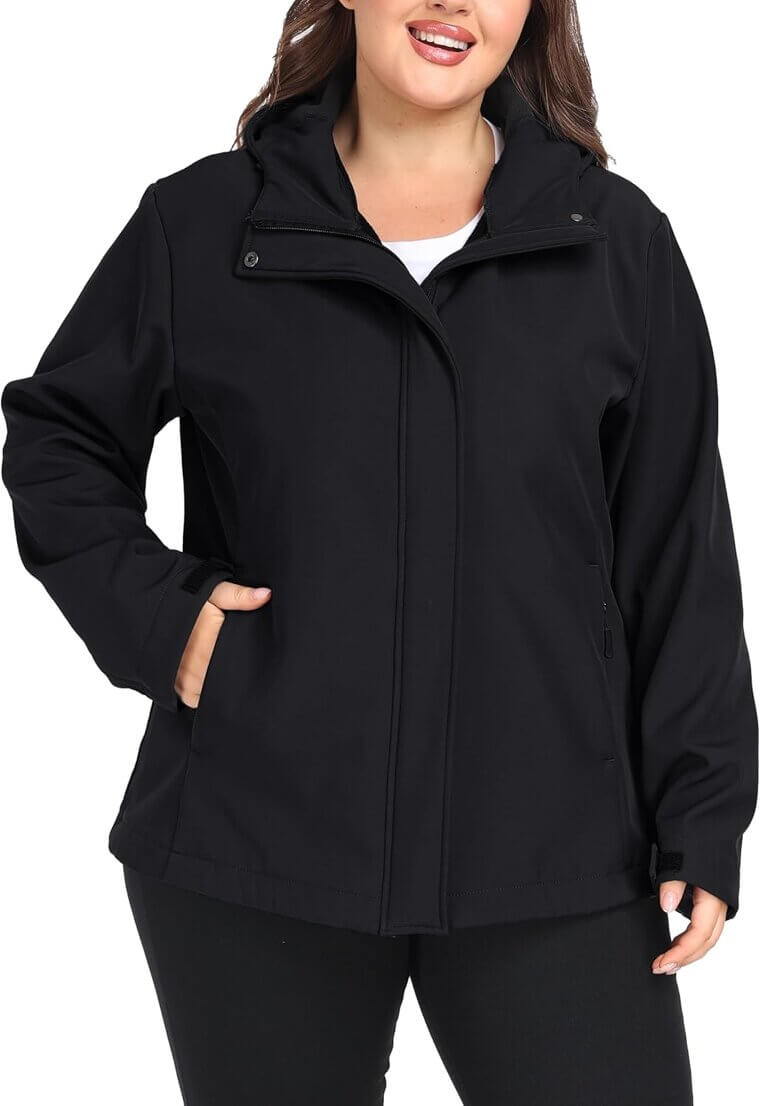 Wantdo Women's Softshell Jacket - Warm, Stylish, Plus Size Comfort - Now 12% Off!