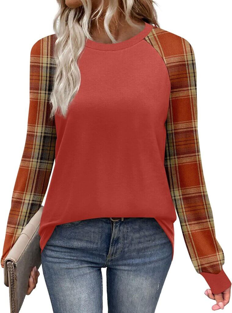 WIHOLL Raglan Tops - Perfect Fall Fashion for Women - Enjoy 31% Off!
