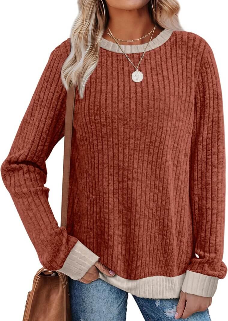 Sampeel Color Block Sweater - Perfect Fall Fashion! - Now 37% Off!
