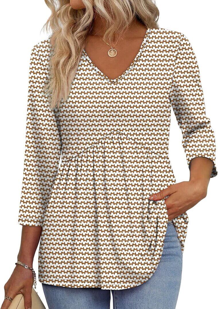 Babydoll V-Neck Blouse - Perfect for Every Occasion - Enjoy 23% Off!