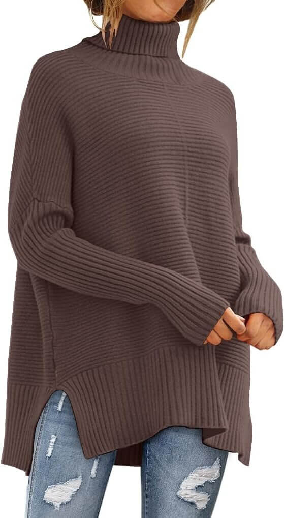Stay Cozy in Oversized Turtleneck Sweater - Perfect for Fall! - Don’t Miss the 36% Discount!