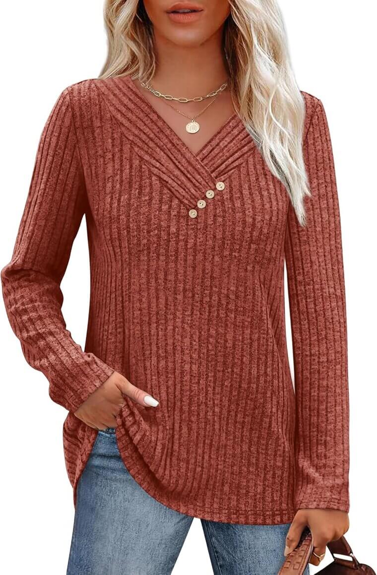 SAMPEEL V-Neck Sweater - Perfect for Fall & Winter Styles - Now 40% Off!