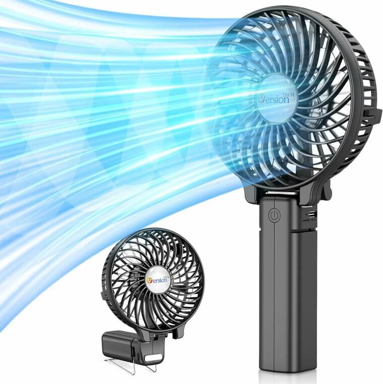 Stay Cool Anywhere with VersionTECH Mini Fan - Portable & Rechargeable Now 26% Off!