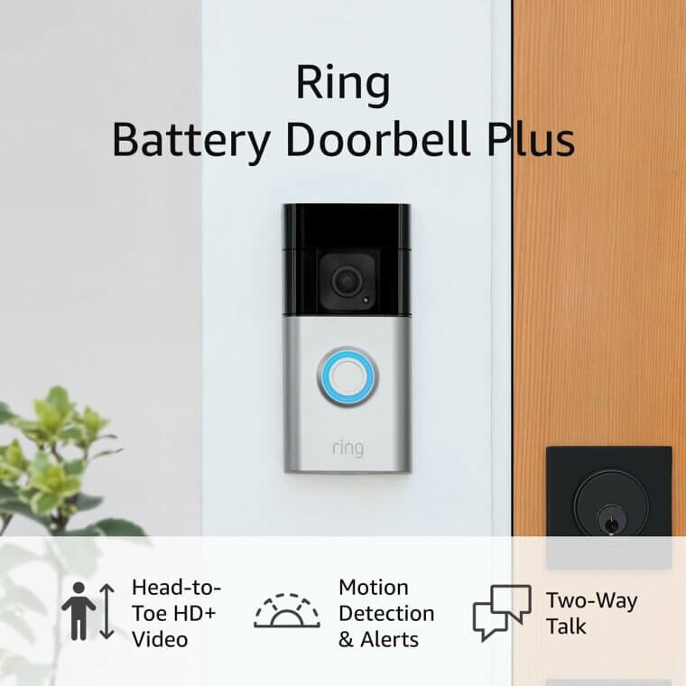 Experience Enhanced Security with Ring Doorbell Plus - HD+ Video & Alerts 