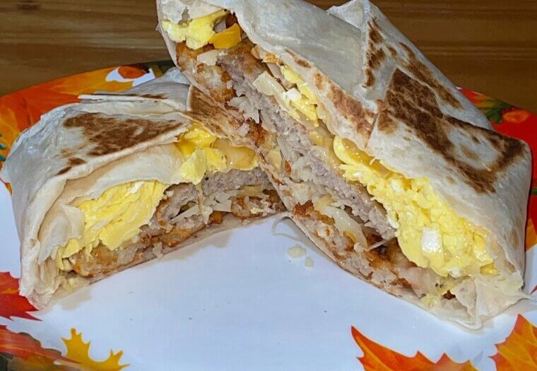Sausage Patty Breakfast Crunchwrap