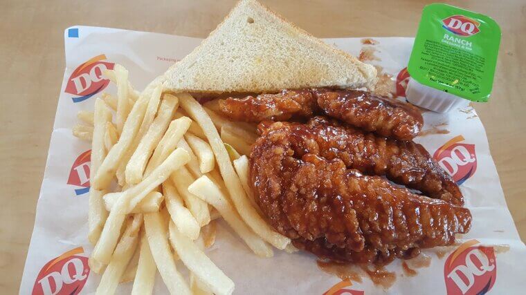Honey BBQ Chicken Strip Basket