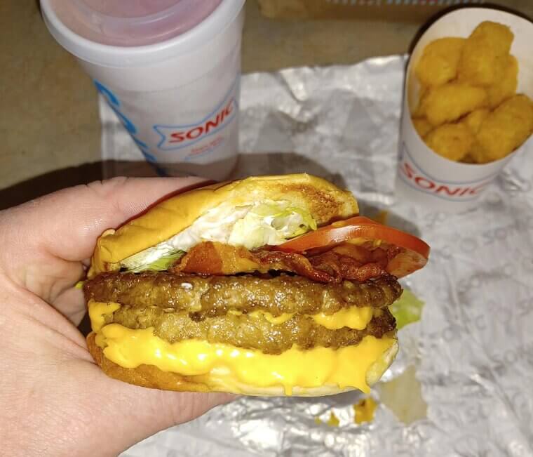 SuperSonic Bacon Double Cheeseburger