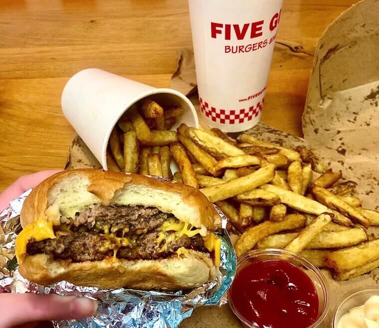 Five Guys Cheeseburger