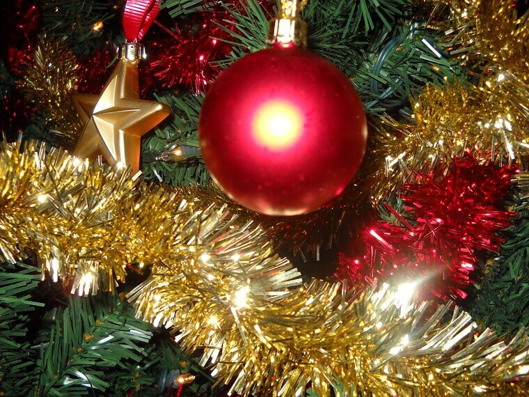 Tinsel-Covered Trees