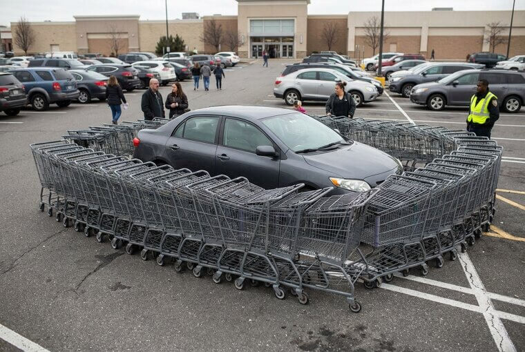 The Parking Spot Thief Who Got Walled In