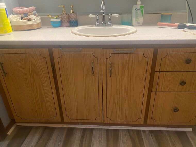 Oak Vanity Cabinets