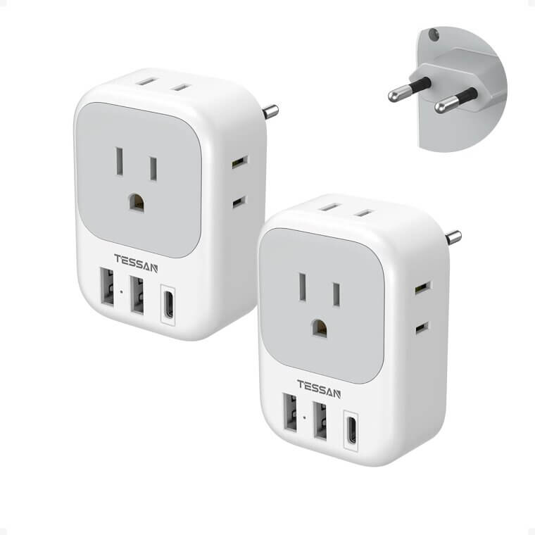 TESSAN Europe Adapter - Travel Ready Power Solution - Don’t Miss the 20% Discount!