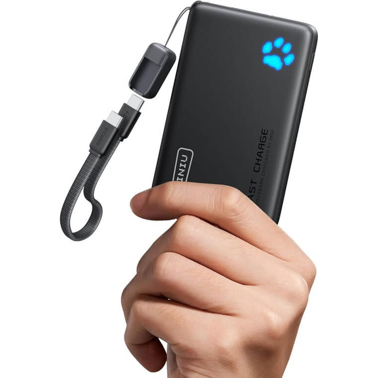 INIU Slim Powerbank - Fast Charging, Travel Essential - 17% Off!