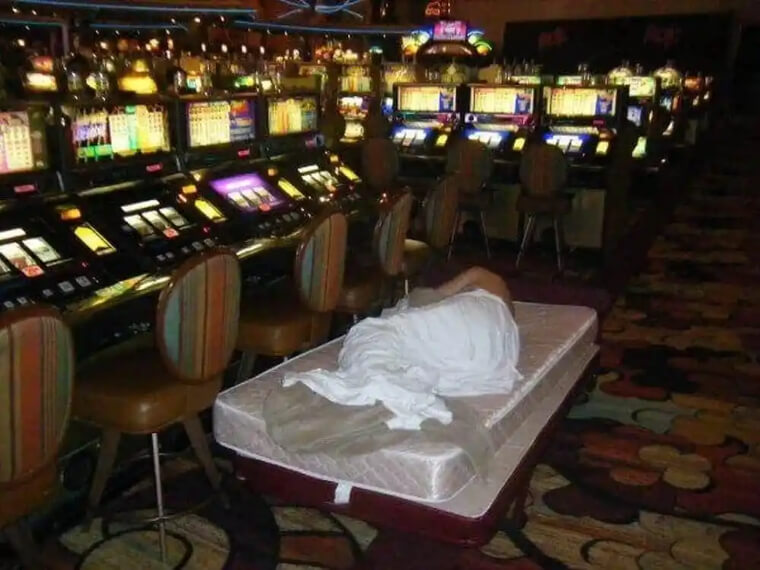 Why Sleep in Your Hotel Room When You Can Sleep at the Casino