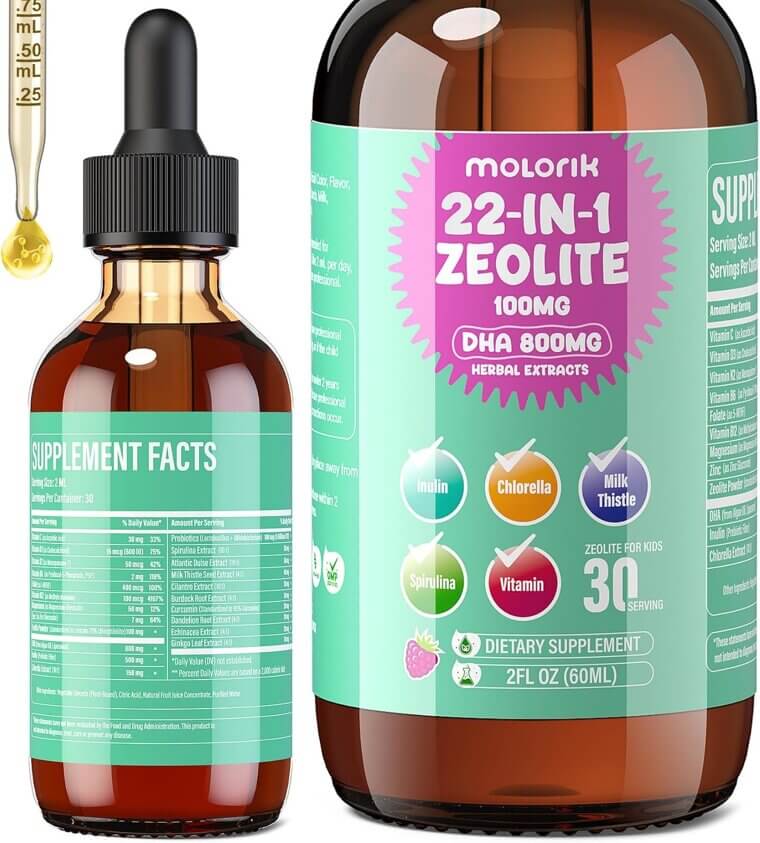 Zeolite Detox Drops for Kids & Adults - Brain & Immune Boost - Now 38% Off!