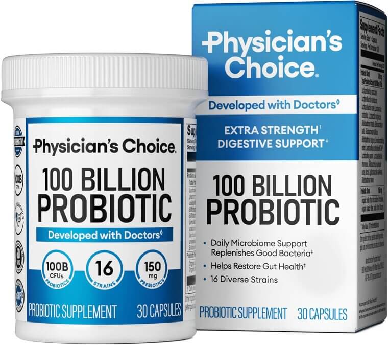 Physician's CHOICE Probiotic - Advanced Gut Health & Comfort - 10% Off!