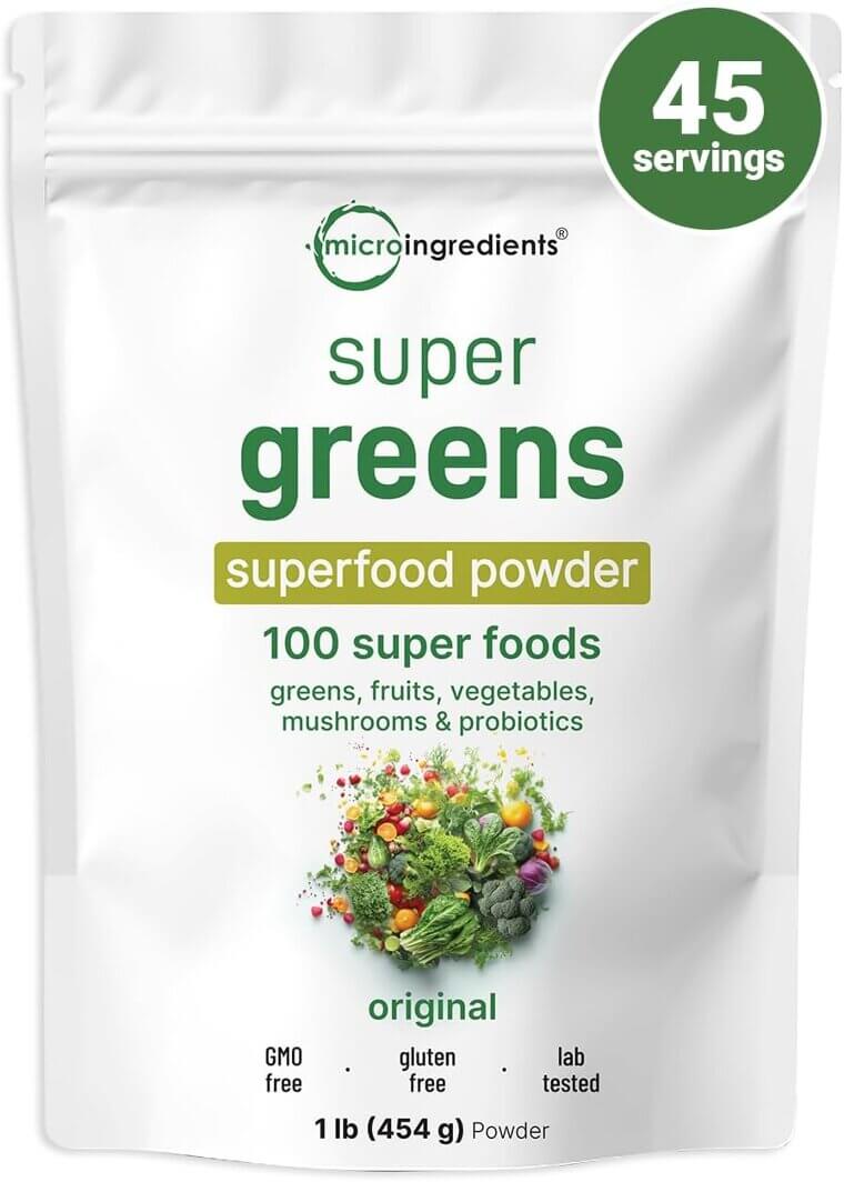 Super Greens Powder - 100 Superfoods for Daily Health 