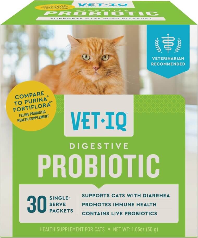 VetIQ Cat Probiotic: Tummy Support for Happy Cats - 47% Off!