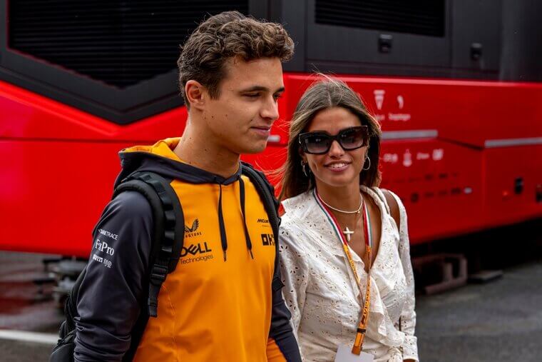 ルイジーニャ・オリヴェイラ、元恋人ランド・ノリス