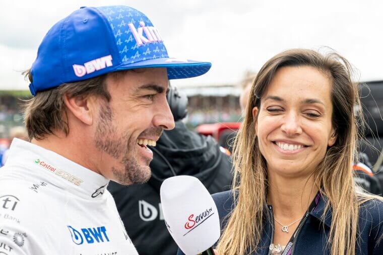 アンドレア・シュラガー、フェルナンド・アロンソの元恋人