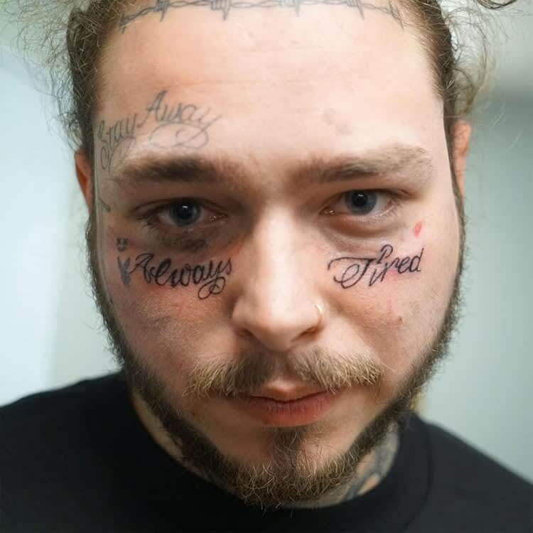Post Malone's 'Always Tired' Tattoo