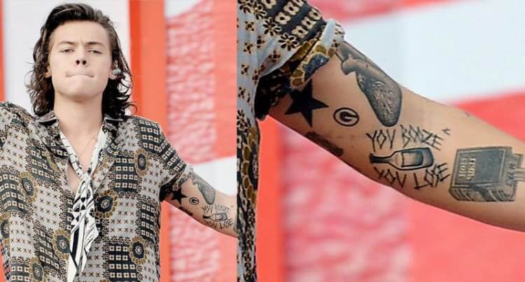 Harry Styles' Booze Tattoo