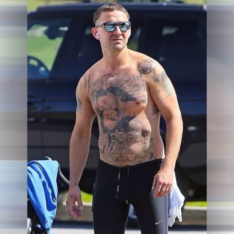 Shia LaBeouf's Chest Tattoo