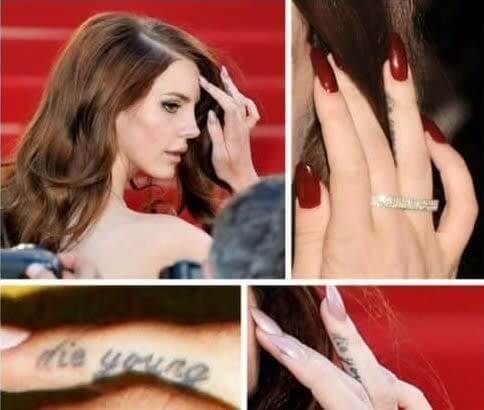 Lana Del Rey's Finger Tattoo