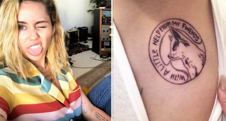 Miley Cyrus' Dog Tattoo