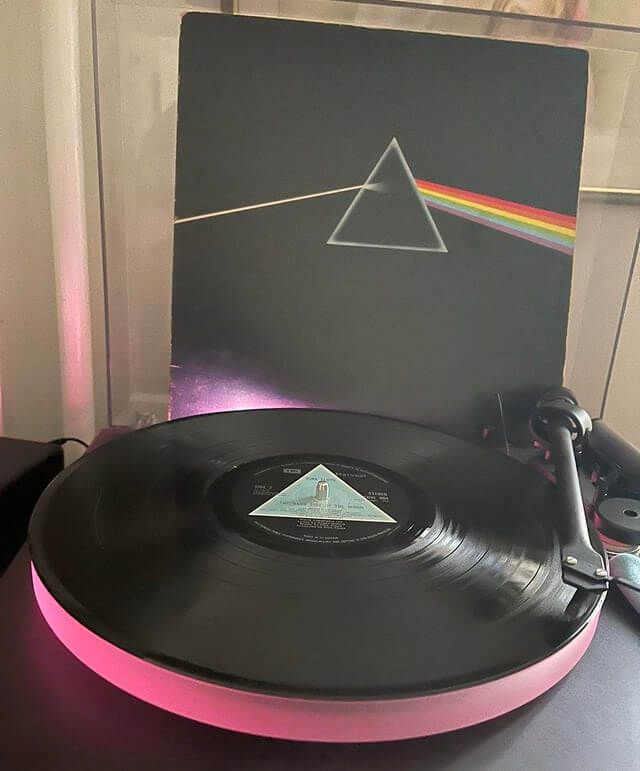 "The Dark Side of the Moon", 1973, Solid Blue Triangle First Press, Pink Floyd