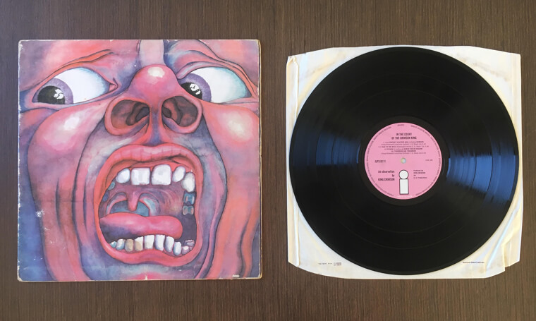 "In the Court of the Crimson King", 1969, Pink Island Label First Pressing, King Crimson