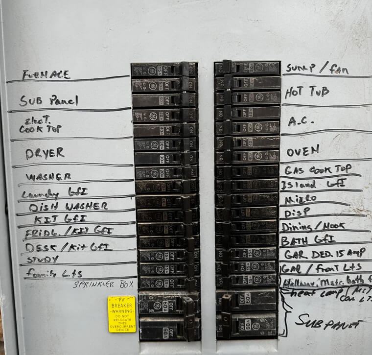 Labeling and Organizing Electrical Breakers