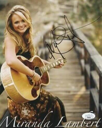 Miranda Lambert's Standard Autographs - $600