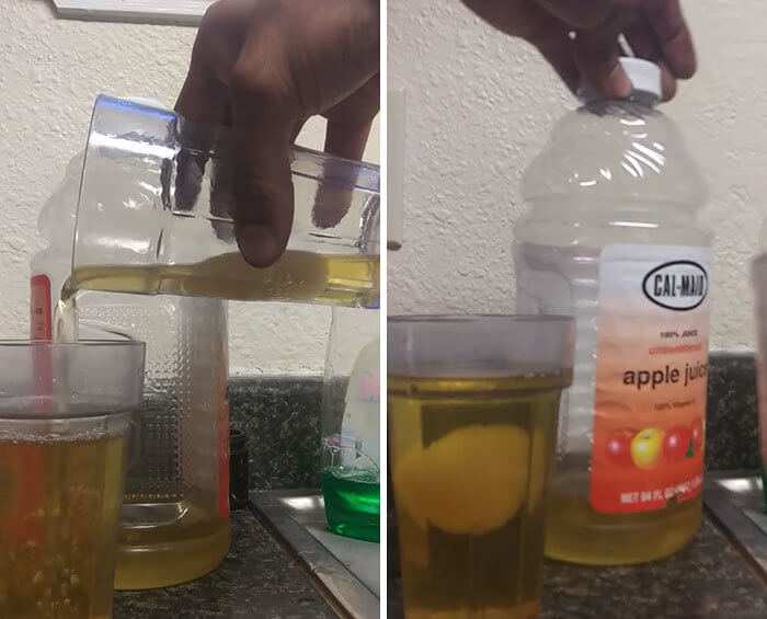 An Egg Yolk in the Apple Juice?