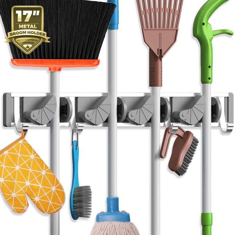 Holikme Broom Holder - Organize Your Space Effortlessly - Enjoy 31% Off!