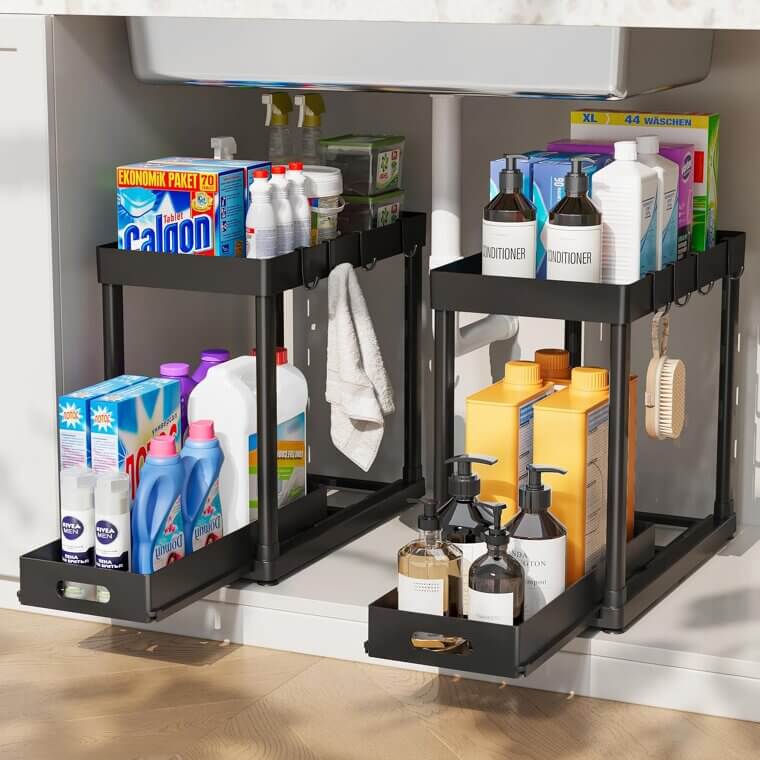 Pull-Out Storage Organizers for Under Sink Magic - 37% Off!