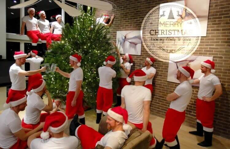 How Many Men Does it Take to Decorate A Tree