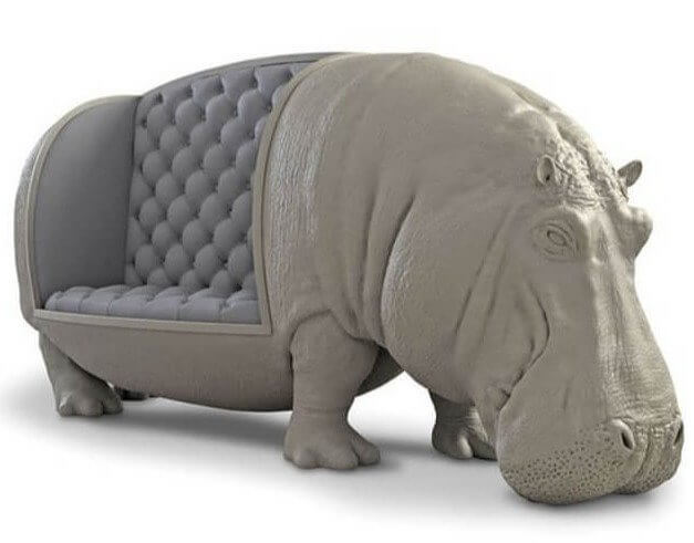 95.000 $ Sofá Hipopótamo
