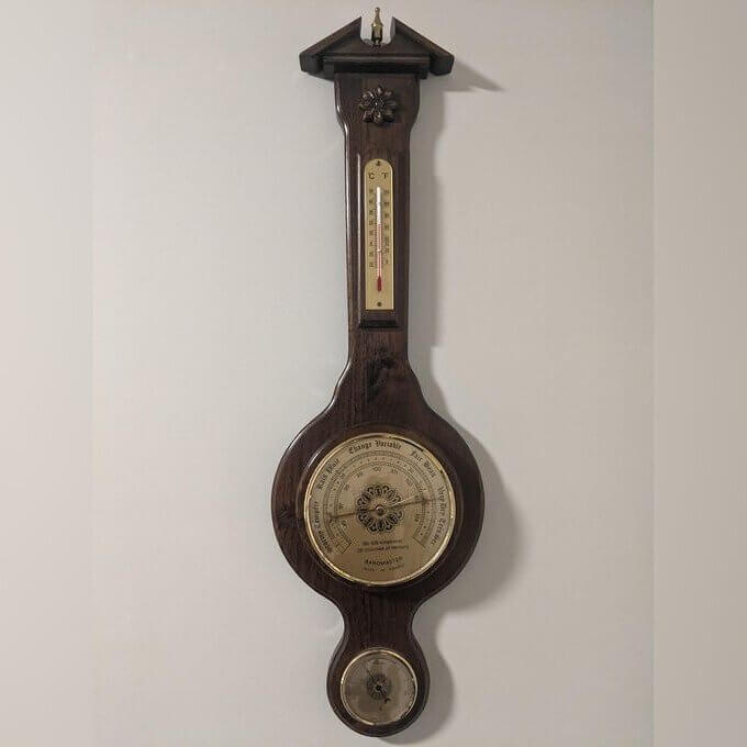 Vintage Barometer in Wooden Case