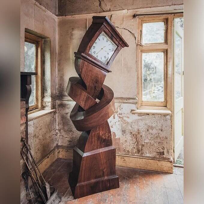 Grandfather Clocks in the Hallway
