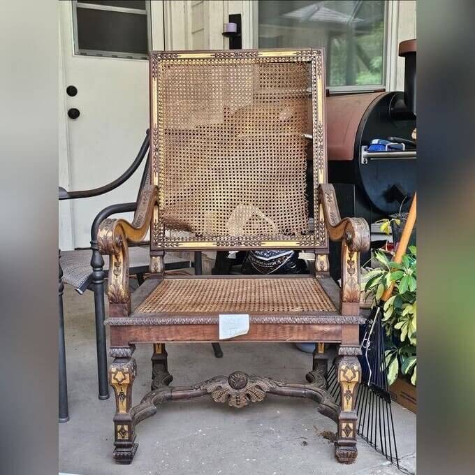 Antique Cane-Back Parlor Chairs